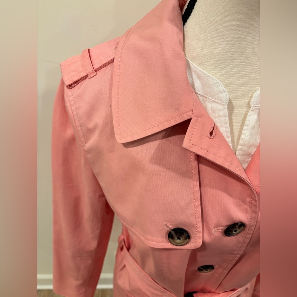 Talbots Women’s Pink Trench Coat, Size L - Picture 7 of 10